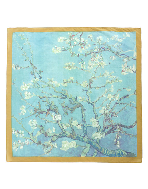 명화손수건 스카프 - 꽃피는 아몬드 나무 / 59 x 59 (cm)