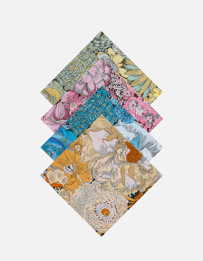 마리엔느 가인플라워 트윌 손수건 스카프 58 x 58 (cm)